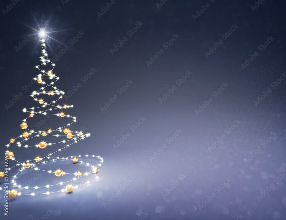 Abstract Chistmas tree on black Abstract Chistmas tree on black