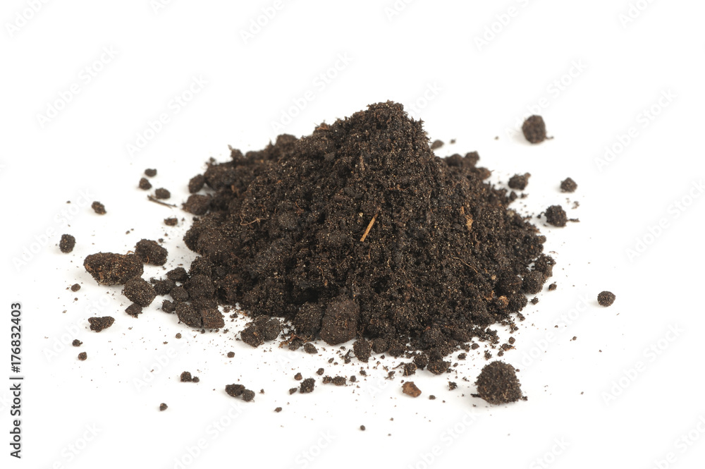 Pile of Soil Isolated on White Background Pile of Soil Isolated on White Background