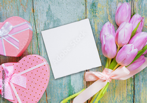 Flowers, paper card and gif...