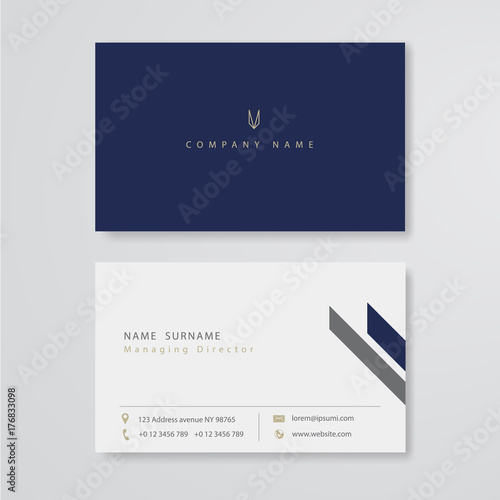 Business card flat design template vector