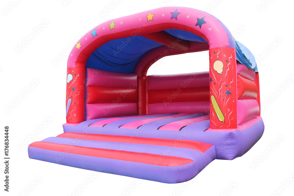 Fototapeta premium A Large Inflatable Bouncy Castle Childrens Play Area.