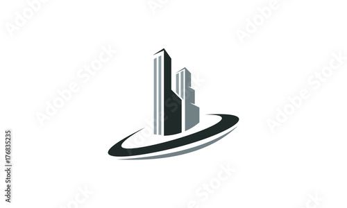 skyscraper icon logo template