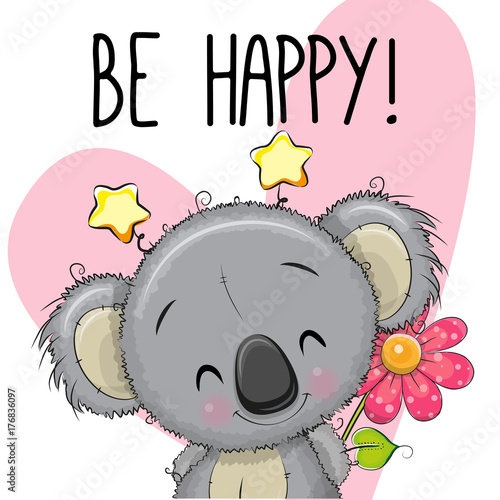 Be Happy Greeting card with Koala