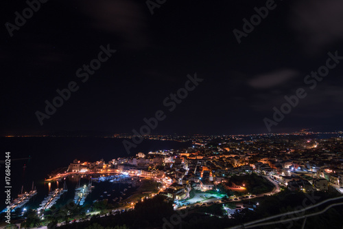 Vista notturna di Castellammare del Golfo, provincia di Trapani IT 