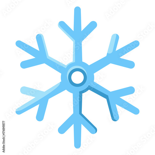 Vector Single Icon - Abstract Decoration Snowflake Symbol