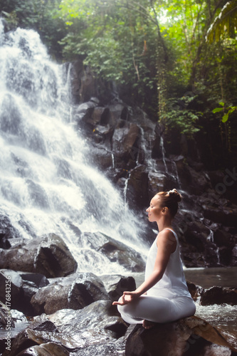 Yoga on the waterfall