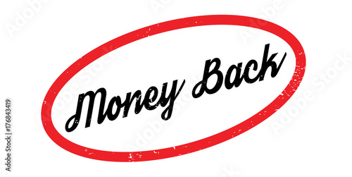 Money Back rubber stamp. Grunge design with dust scratches. Effects can be easily removed for a clean, crisp look. Color is easily changed.