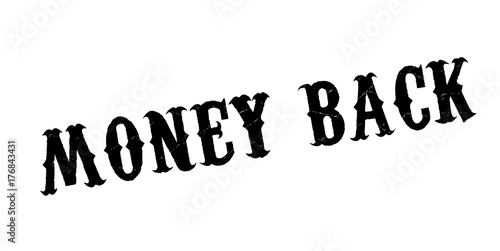 Money Back rubber stamp. Grunge design with dust scratches. Effects can be easily removed for a clean, crisp look. Color is easily changed.