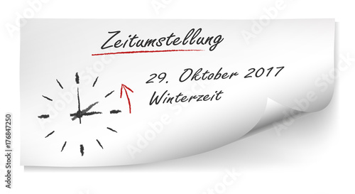 Zeitumstellung 29.10.2017