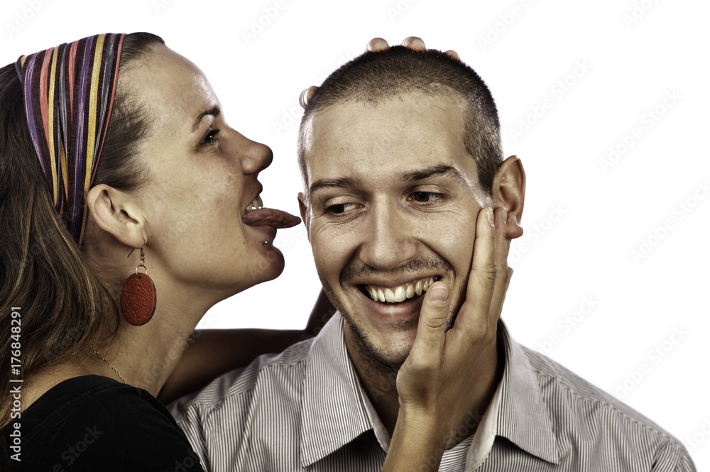 Naklejka premium Playfull Couple