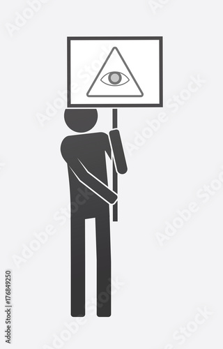 Isolated demonstrator with an all seeing eye