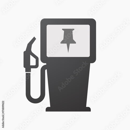 Isolated fuel pump with a push pin