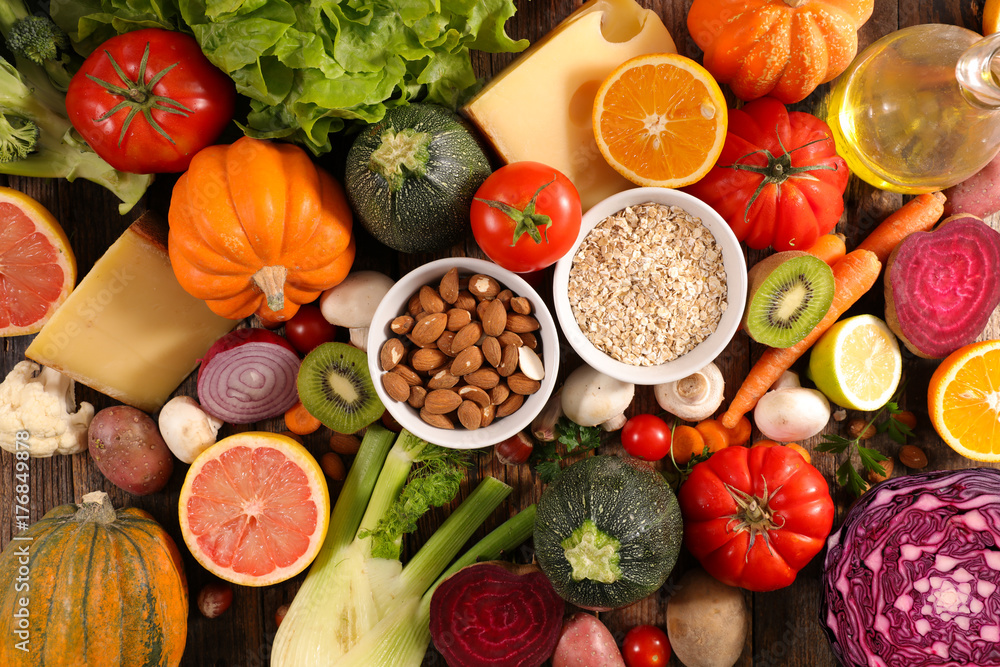 balanced diet food concept