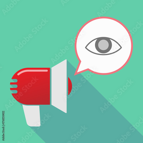 Long shadow  megaphone with an eye
