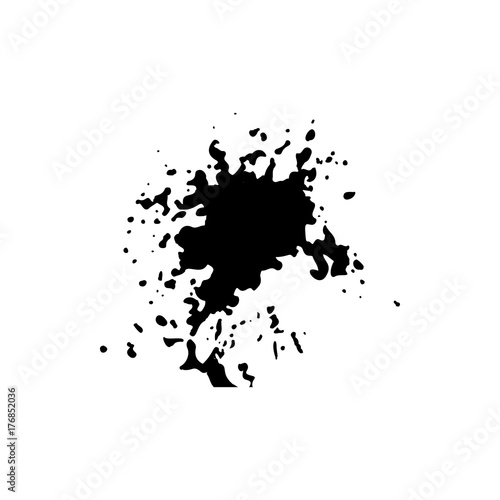 ink blob or drop isolated on white background