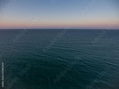 Drone over endless ocean