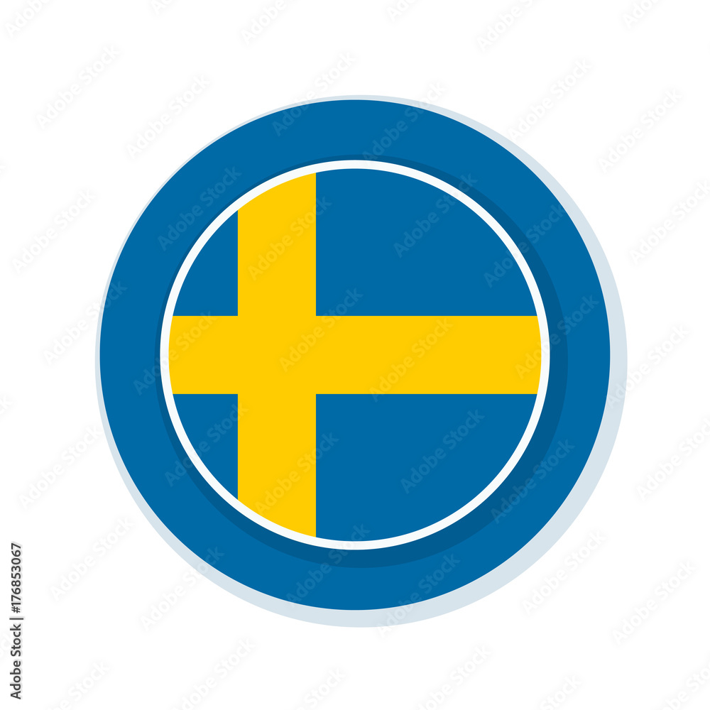 Sweden label illustration Sweden label illustration