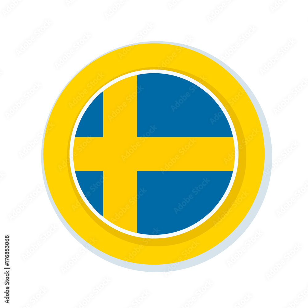 Sweden label illustration Sweden label illustration
