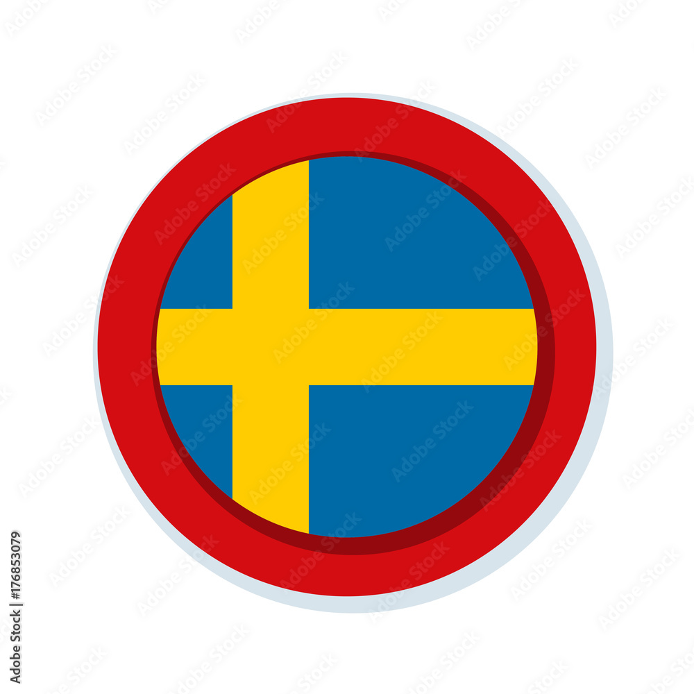 Obraz premium Sweden label illustration