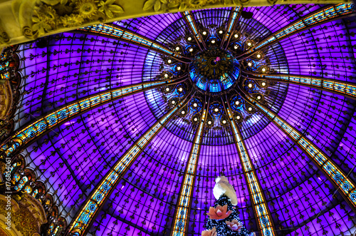 Canvas Print Magasin Printemps Haussmann Nöel, Paris