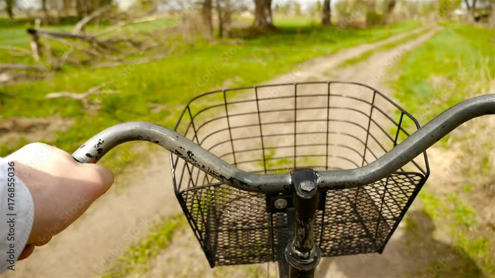 Bicycle tour through the beautiful countryside. Rural road. Beautiful nature Bicycle tour through the beautiful countryside. Rural road. Beautiful nature