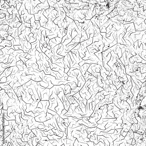 Grunge texture, cracked background, seamless pattern, black and white. Vector illustration © kovalto1