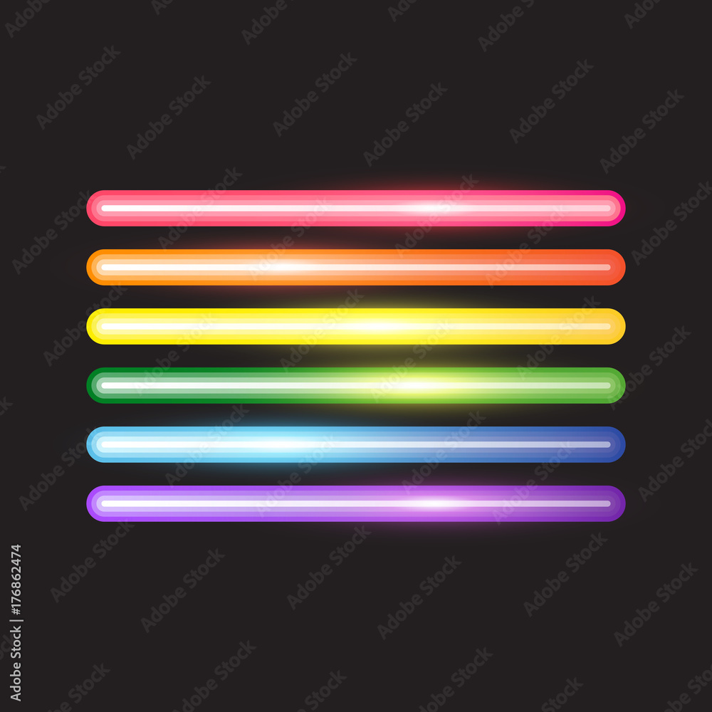 Glowing neon lines, abstract LGBT flag, vector illustration Glowing neon lines, abstract LGBT flag, vector illustration