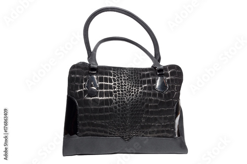 women's leather handbag in black