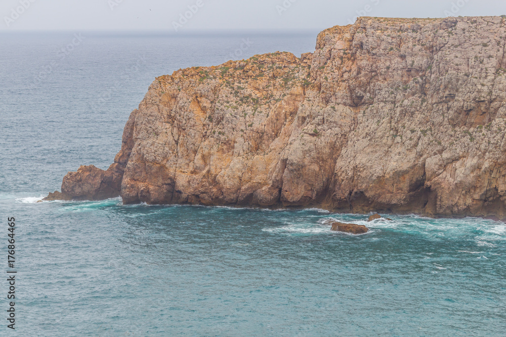 Cliffs and ocean in Cabo de Sao Vicente