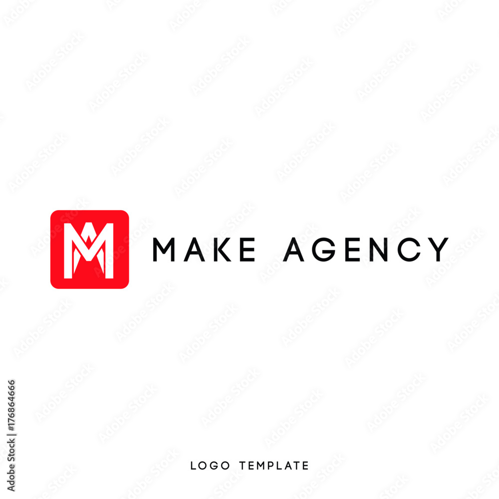 Creative abstract logo design using letter a and m. Modern flat design. Vector illustration. Creative abstract logo design using letter a and m. Modern flat design. Vector illustration.