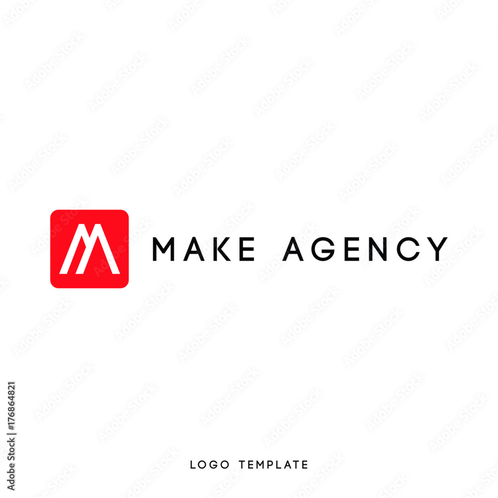 Creative abstract logo design using letter a and m. Modern flat design. Vector illustration. Creative abstract logo design using letter a and m. Modern flat design. Vector illustration.
