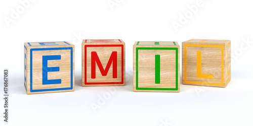 Name Emil bunte Würfel