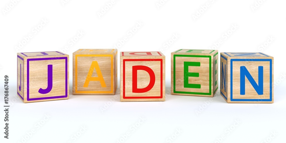 Name Jaden bunte Würfel Name Jaden bunte Würfel