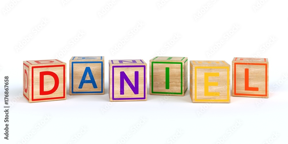 Name Daniel bunte Würfel Name Daniel bunte Würfel