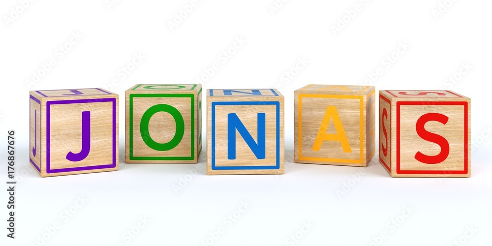 Name Jonas bunte Würfel Name Jonas bunte Würfel