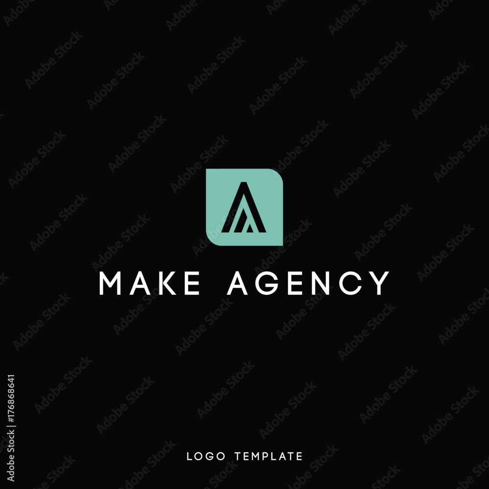 Creative abstract logo design using letter a and m. Modern flat design. Vector illustration. Creative abstract logo design using letter a and m. Modern flat design. Vector illustration.