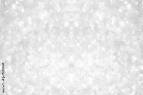white silver glitter bokeh texture Christmas abstract background