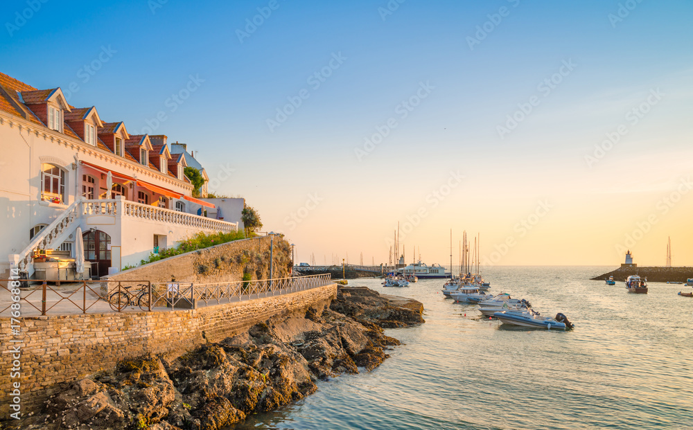 Port of Sauzon at island Belle Ile en Mer, France