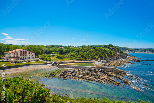 Obraz na płótnie Corniche d'Urrugne, Atlantic Ocean, Basque Country - Pays Basque, Aquitaine, France w salonie