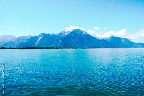 Beautiful view of lake Geneva, Switzerland.