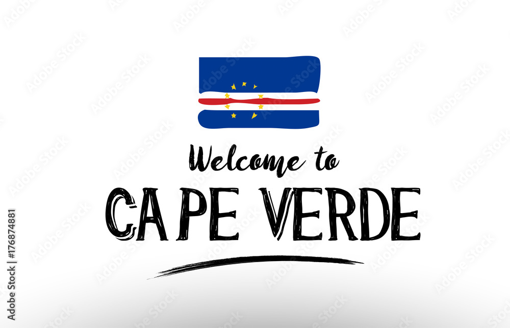 welcome to cape verde country flag logo card banner design poster welcome to cape verde country flag logo card banner design poster