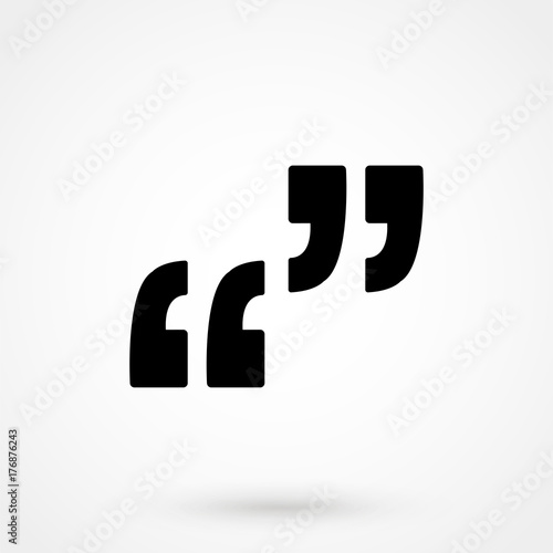 Quote vector icon isolated
