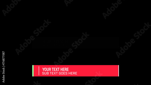 Red and Pale Green Lower Third