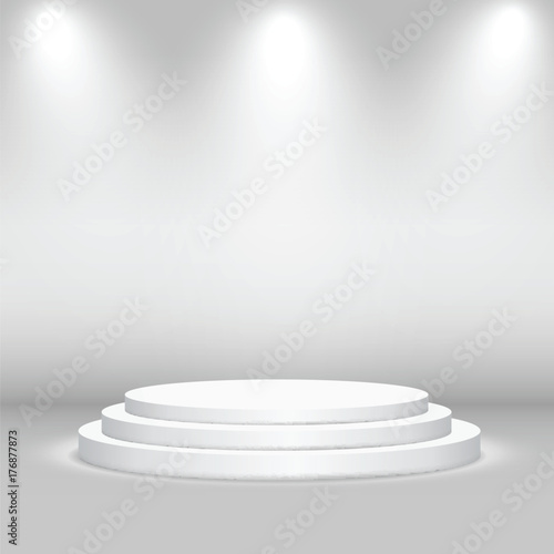 Empty stage, vector background