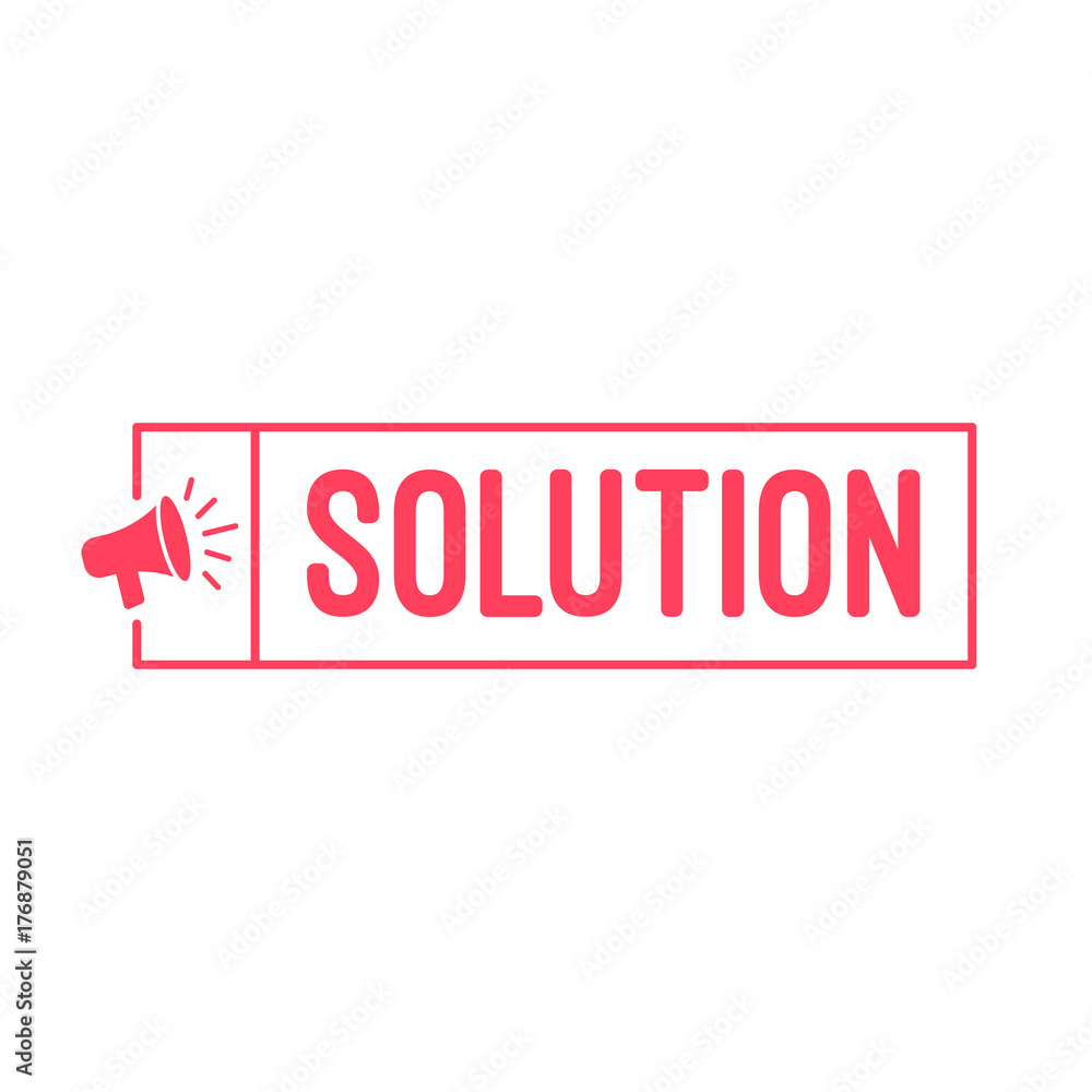 Solution Megaphone Label Solution Megaphone Label