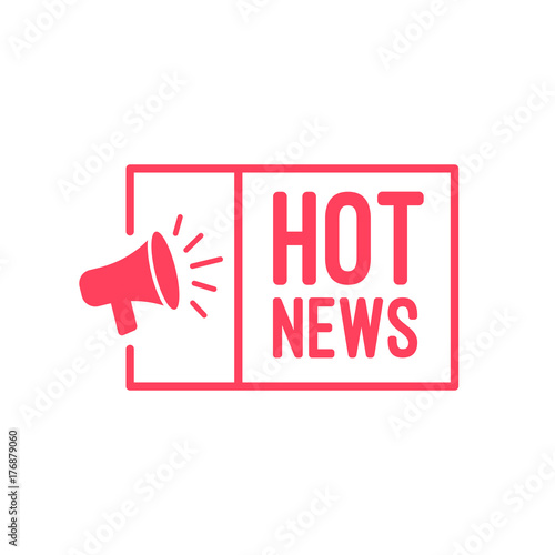 Hot News Megaphone Label