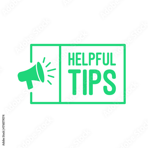 Helpful Tips Megaphone Label