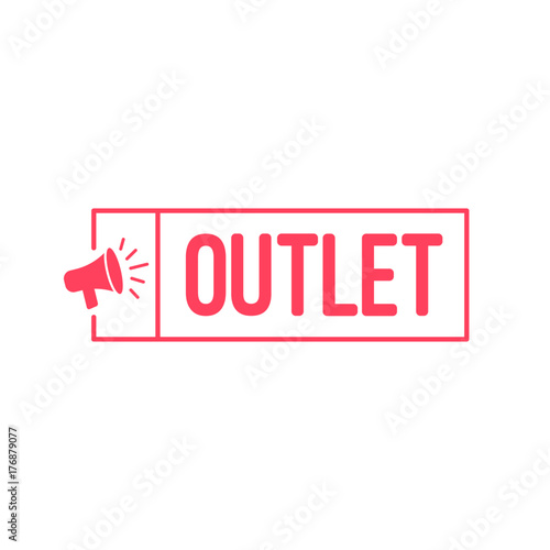 Outlet Megaphone Label photo