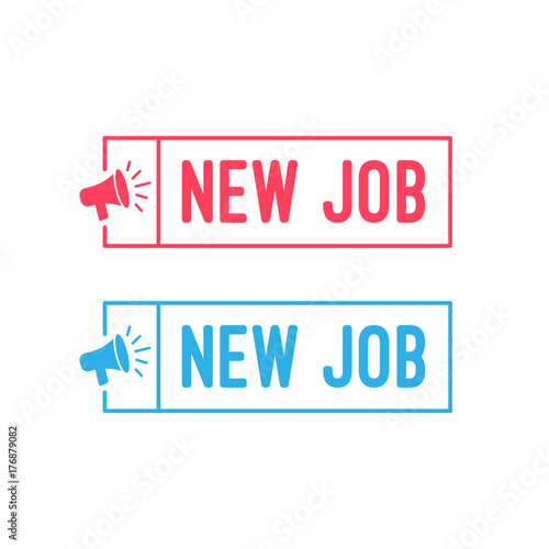 New Job Megaphone Label