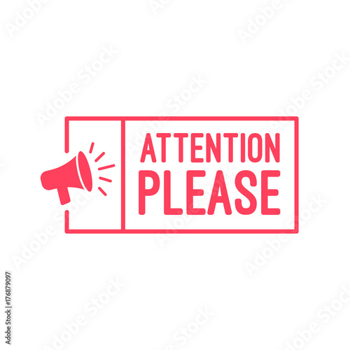 Attention Please Megaphone Label